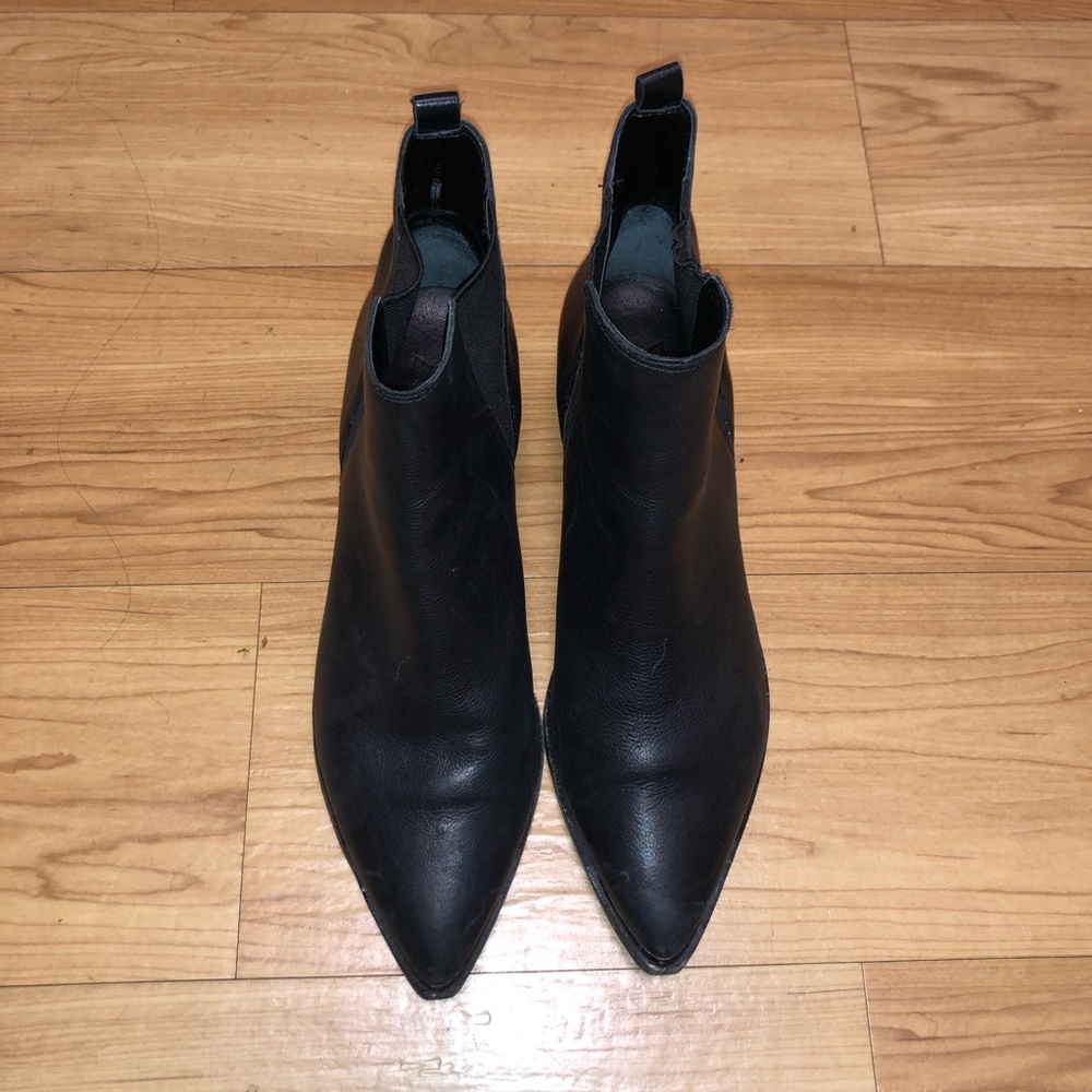 Marc Fisher Black Chelsea Ankle Boots